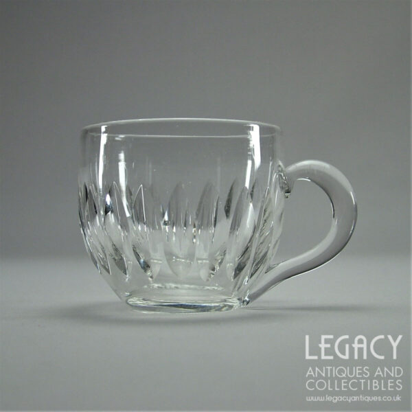 Victorian Wedge Cut Low Lead Glass Custard or Punch Cup c.1880