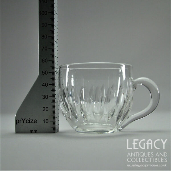 Victorian Wedge Cut Low Lead Glass Custard or Punch Cup c.1880