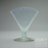 Early 20th Century British Striped Opalescent Glass Fan Shaped Posy Vase