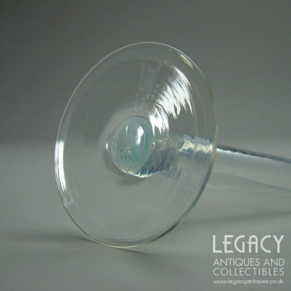 Early 20th Century British Striped Opalescent Glass Fan Shaped Posy Vase