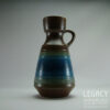 Dümler & Breiden German Pottery Handled Bottle Vase No. 303-25 in Blue and Brown