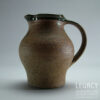 Studio Pottery Speckled Brown Jug with Glazed Rim by Don Morgan