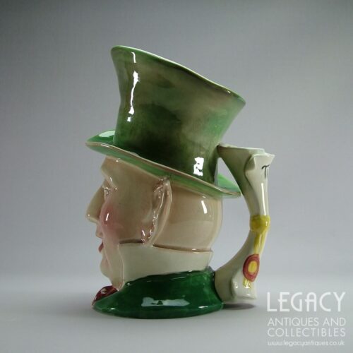 Beswick Ware David Copperfield ‘Micawber’ Design Ceramic Character Jug No. 310 (Green Hat)