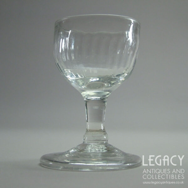 Small Georgian Lead Crystal Gin or Cordial Glass with Folded Foot c.1770
