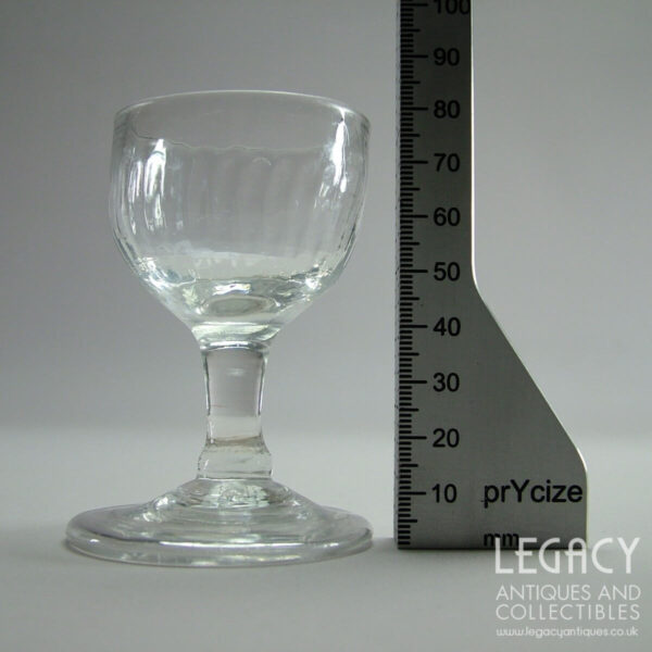 Small Georgian Lead Crystal Gin or Cordial Glass with Folded Foot c.1770