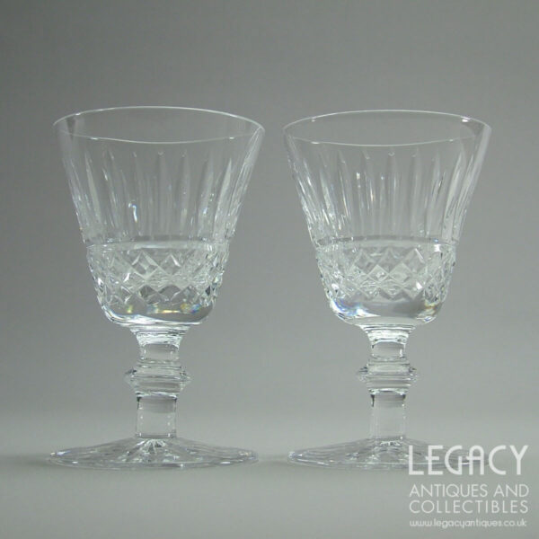 Pair of Waterford Crystal 'Tramore' Design Cut Lead Crystal Port Glasses