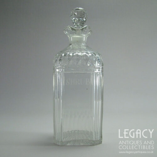 Georgian Small Square Spirit Decanter for 'Shrub' c.1810