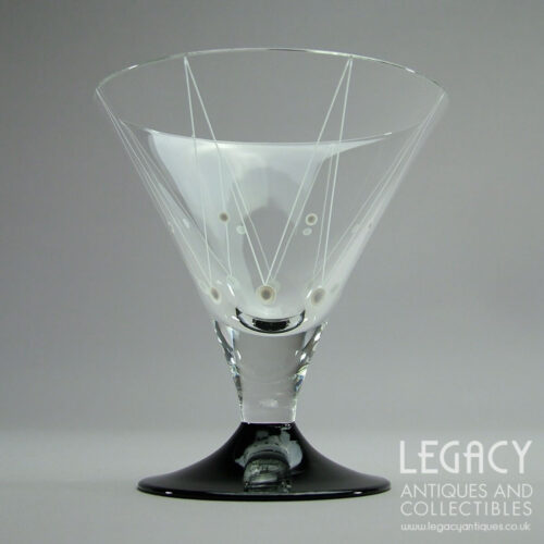 Set of Five Mid-Century 'Atomic' Style Cocktail Glasses with Zig-Zag Motif c.1950s