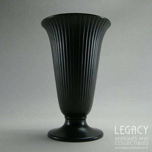 Wedgwood of Etruria Urn Shaped Ceramic Flower Vase in Black