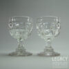 Pair of Late 19th Century Triple Moulded Lead Crystal Rummers