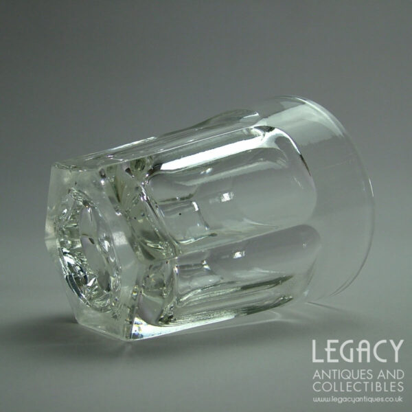 Late Victorian Moulded Lead Crystal Whisky Tumbler c.1880