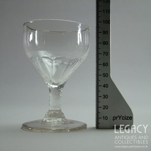 Petal Moulded Blown Lead Crystal Ogee Wine or Gin Glass c.1790-1800