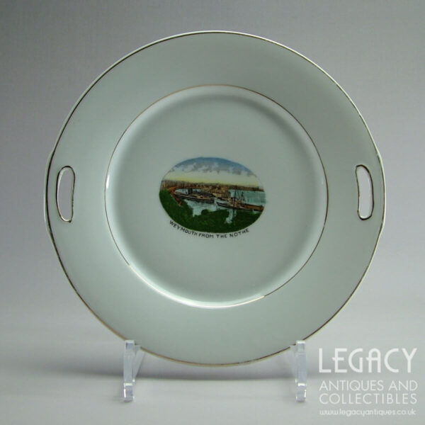 Early 20th Century Souvenir Ware Plate featuring 'WEYMOUTH FROM THE NOTHE'