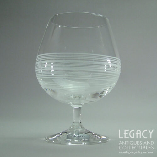 Pair of Galway Crystal 'Living' Range Lead Crystal Brandy Glasses with Original Stickers