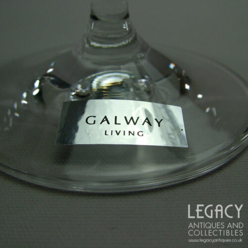 Pair of Galway Crystal 'Living' Range Lead Crystal Brandy Glasses with Original Stickers