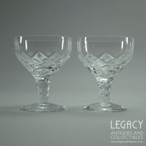 Pair of Stuart Crystal 'Canon' Design Cocktail Glasses No. 29637