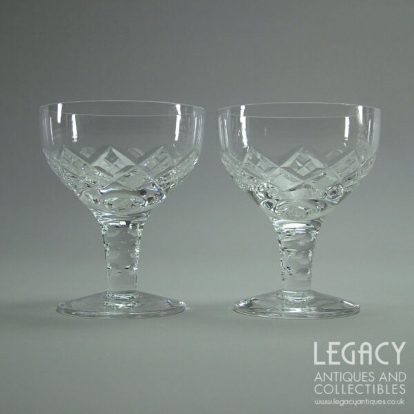 Pair of Stuart Crystal 'Canon' Design Cocktail Glasses No. 29637