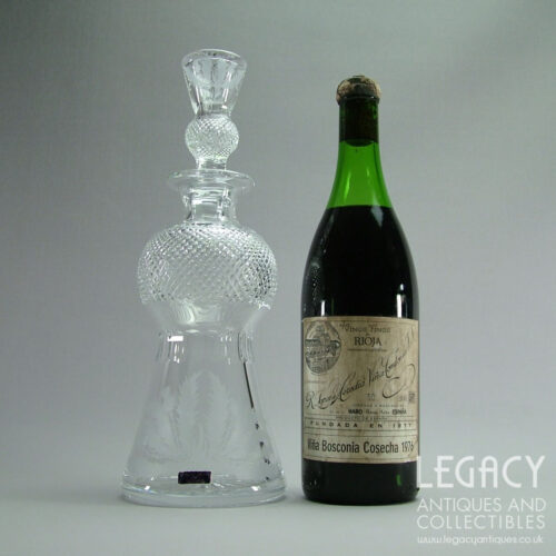 Edinburgh Crystal 'Thistle' Design Lead Crystal Wine Decanter No. 200214 with Original Sticker