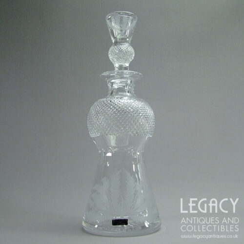 Edinburgh Crystal 'Thistle' Design Lead Crystal Wine Decanter No. 200214 with Original Sticker