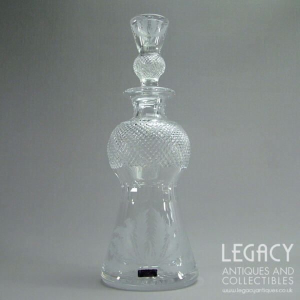 Edinburgh Crystal 'Thistle' Design Lead Crystal Wine Decanter No. 200214 with Original Sticker