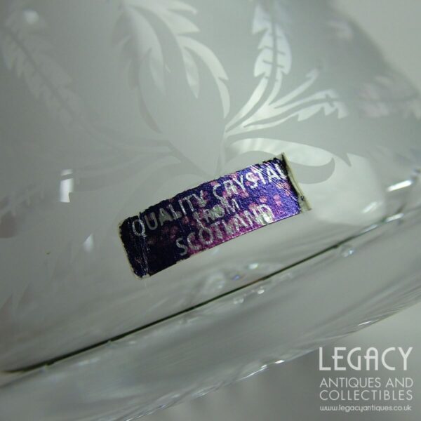 Edinburgh Crystal 'Thistle' Design Lead Crystal Wine Decanter No. 200214 with Original Sticker