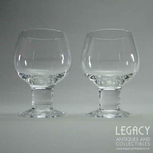 Pair of Dartington Crystal ‘Compleat Imbiber’ Design Brandy Glasses FT151/3 in Original Box