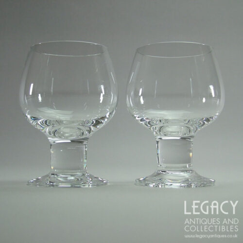 Pair of Dartington Crystal ‘Compleat Imbiber’ Design Brandy Glasses FT151/3