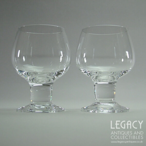 Pair of Dartington Crystal ‘Compleat Imbiber’ Design Brandy Glasses FT151/3