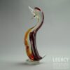 Murano Glass 'Sommerso' Duck Figure in Red and Orange c.1950s-60s