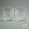 Pair of Edinburgh Crystal ‘Tweed’ Design Small Whisky Glasses