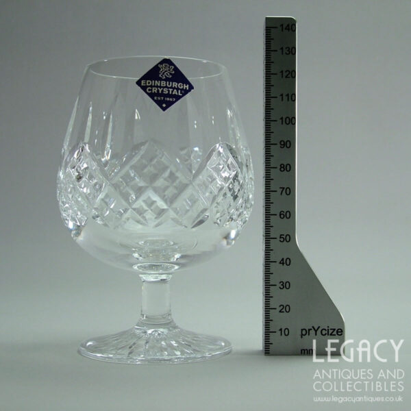 Edinburgh Crystal 'Montrose' Design Lead Crystal Brandy Glass with Original Sticker