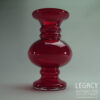 Retro Tarnowiec of Poland Large Ruby Glass Vase with Original Sticker