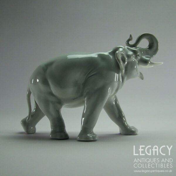 Vintage Russian Lomonosov Porcelain Elephant Figurine