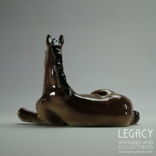 Vintage Russian Lomonosov Porcelain Seated Horse Figurine