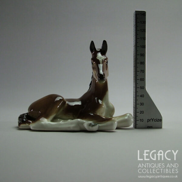 Vintage Russian Lomonosov Porcelain Seated Horse Figurine