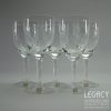 Set of Five Jaffe Rose Czechoslovakian Foliate Cut Sherry Glasses with Original Stickers