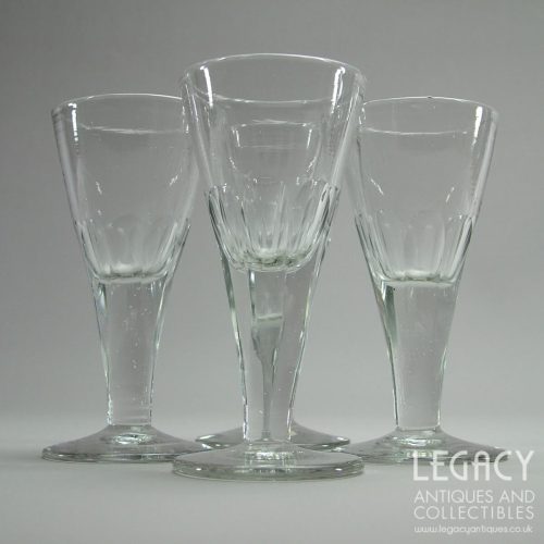 Set of Four 19th Century Soda Glass Tavern or Pub Wine Glasses c.1870