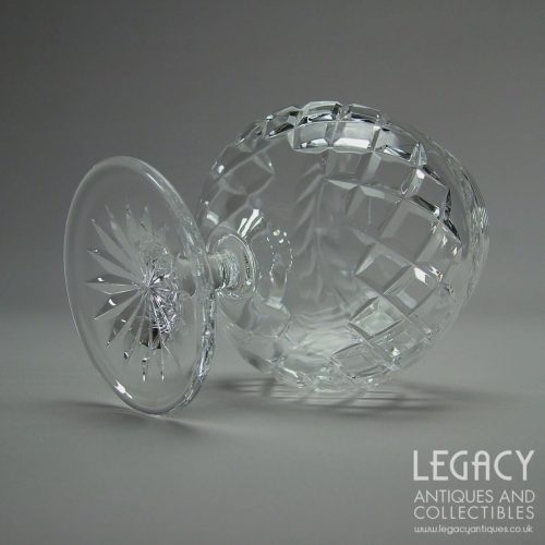 Continental Lead Crystal Brandy Balloon with Laurel Cutting