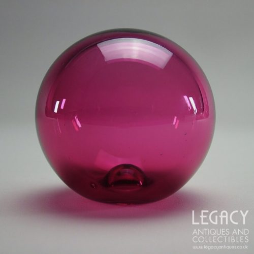 Bristol Glass Cranberry or Ruby Glass Blown Paperweight