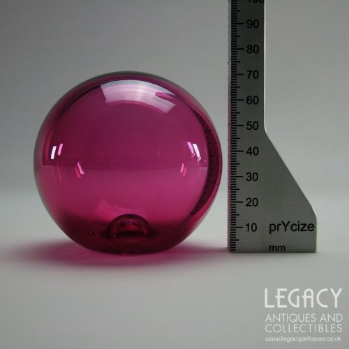 Bristol Glass Cranberry or Ruby Glass Blown Paperweight