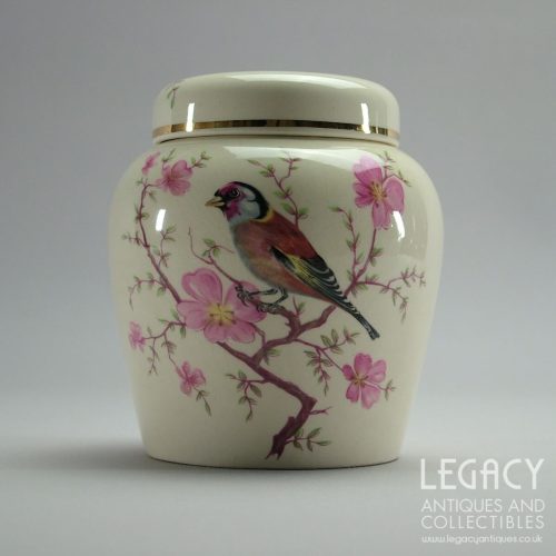 Vintage Palissy (Royal Worcester) 'Royale Collection' Lidded Jar with Chaffinch Motif