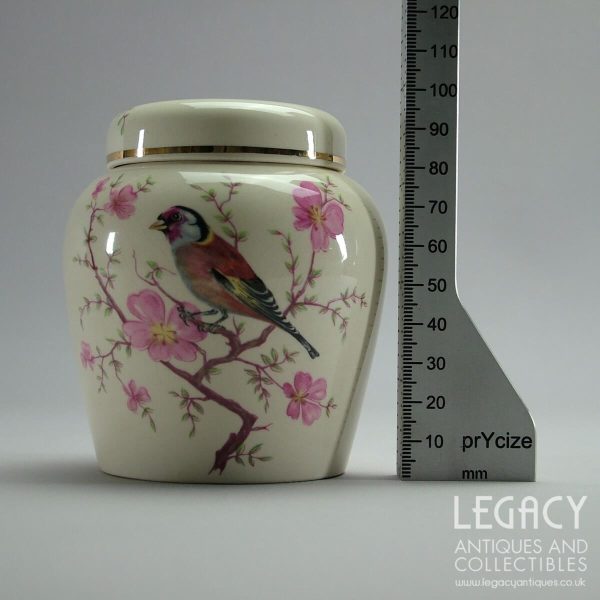 Vintage Palissy (Royal Worcester) 'Royale Collection' Lidded Jar with Chaffinch Motif