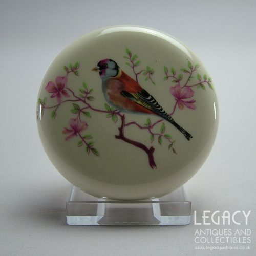 Vintage Palissy (Royal Worcester) 'Royale Collection' Lidded Jar with Chaffinch Motif