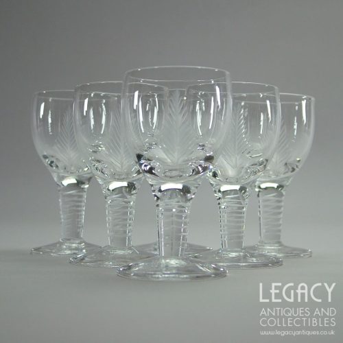 Set of Six Stuart Crystal 'Woodchester' Design Liqueur Glasses No. 27861