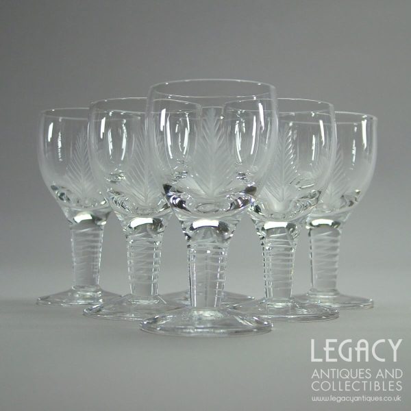 Set of Six Stuart Crystal 'Woodchester' Design Liqueur Glasses No. 27861