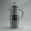 Vintage Cinque Ports Pottery Green and Black Ceramic Coffee Pot