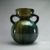 Huge Art Nouveau Sunflower Pottery 'Elton Ware' Three Handled Ceramic Vase c.1880-90