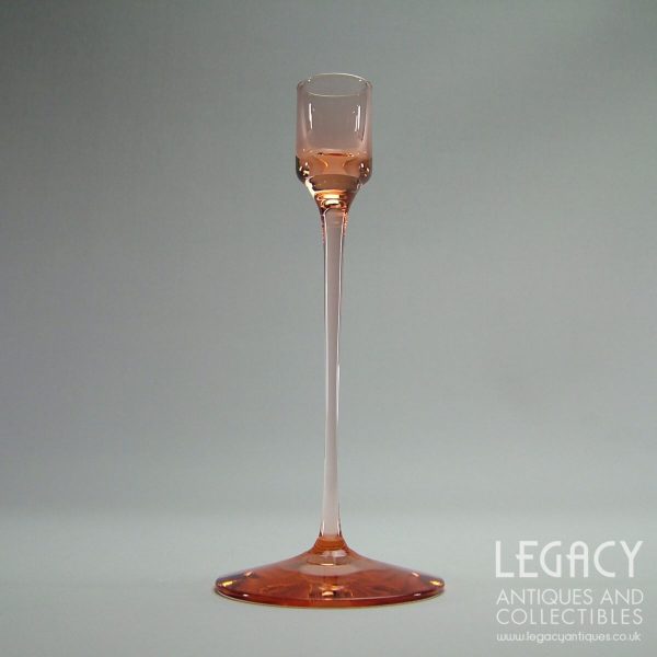 Wedgwood Glass ‘Sandringham’ Design Medium Candleholder RSW22/2 in Topaz