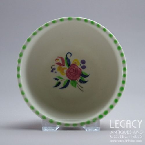 1950s Poole Pottery Small Trinket or Pin Bowl with Floral Motif No. 224