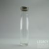 Late 19th Century Cut Glass Vanity Bottle with Silver Coloured Metal Lid